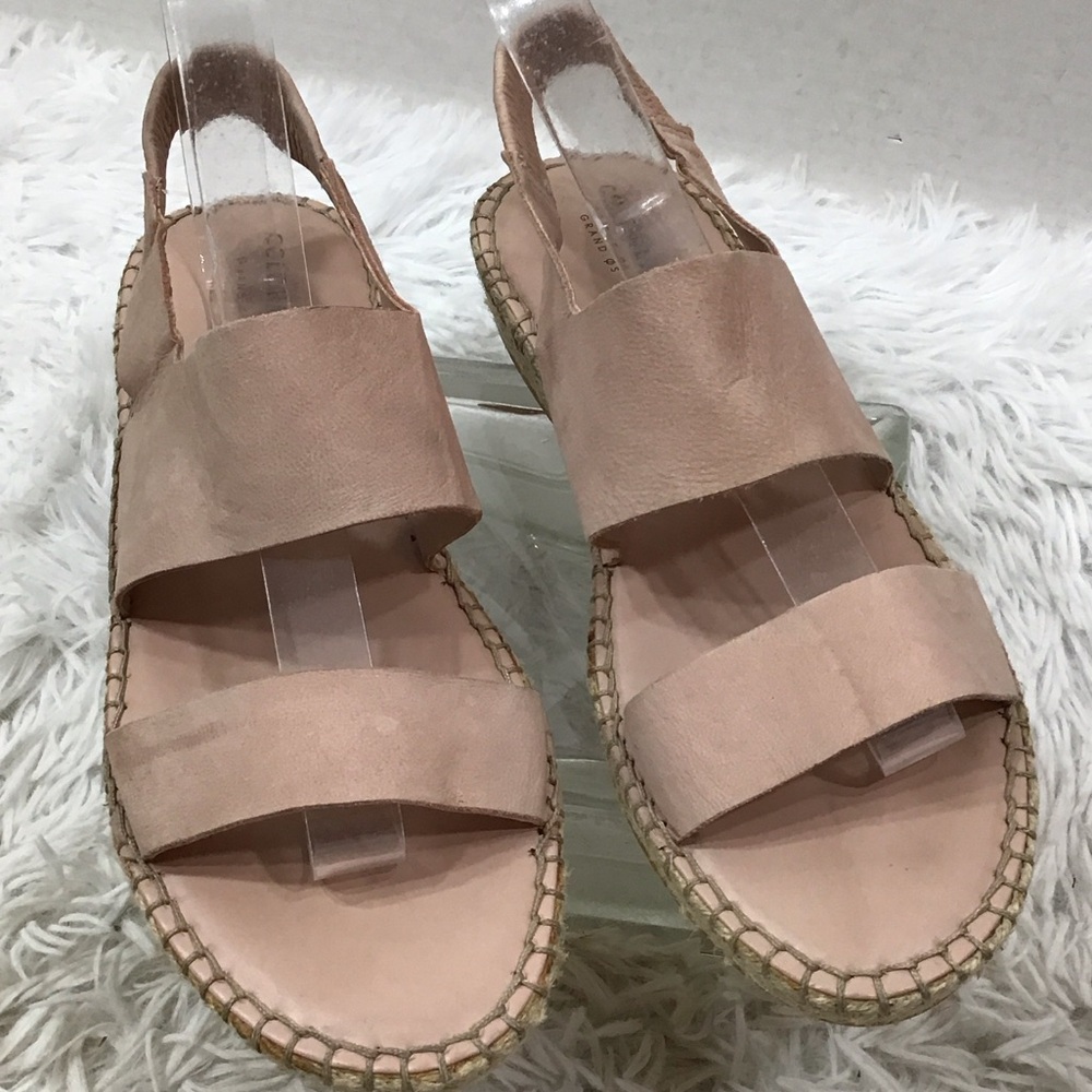 Cole Haan Cloudfeel dusty pink nubuck leather Espadrille sandals 8.5